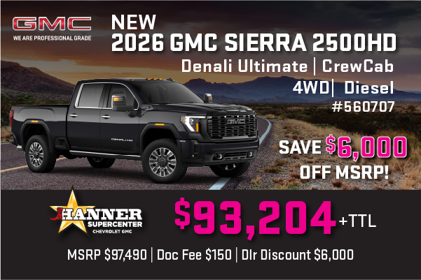 Save 6,000! 2026 Sierra 2500HD
