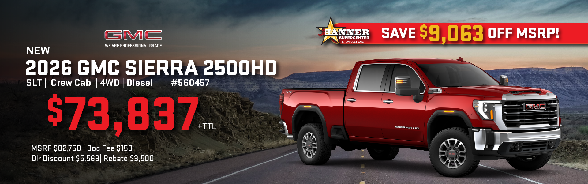 Save 9,000 Sierra 2500HD SLT